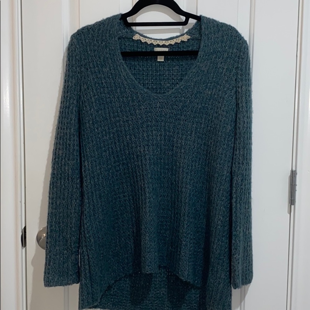 Blue knit sweater